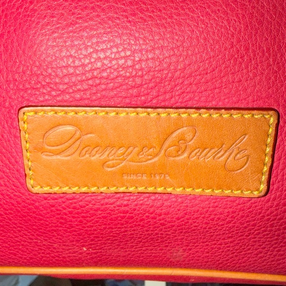 Dooney & Bourke Red and Tan Leather Tote - Picture 2 of 13